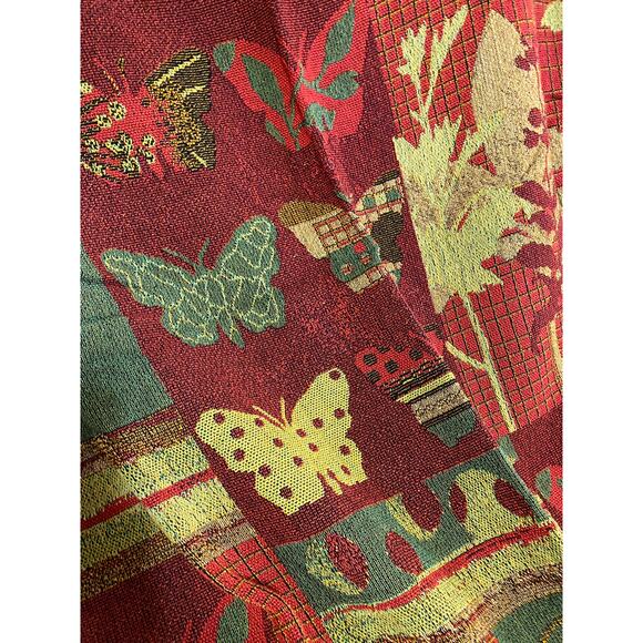 Made in USA Tapestry Throw Amber Forest Butterfly Cotton Blanket  50x60" NEW - Picture 12 of 12